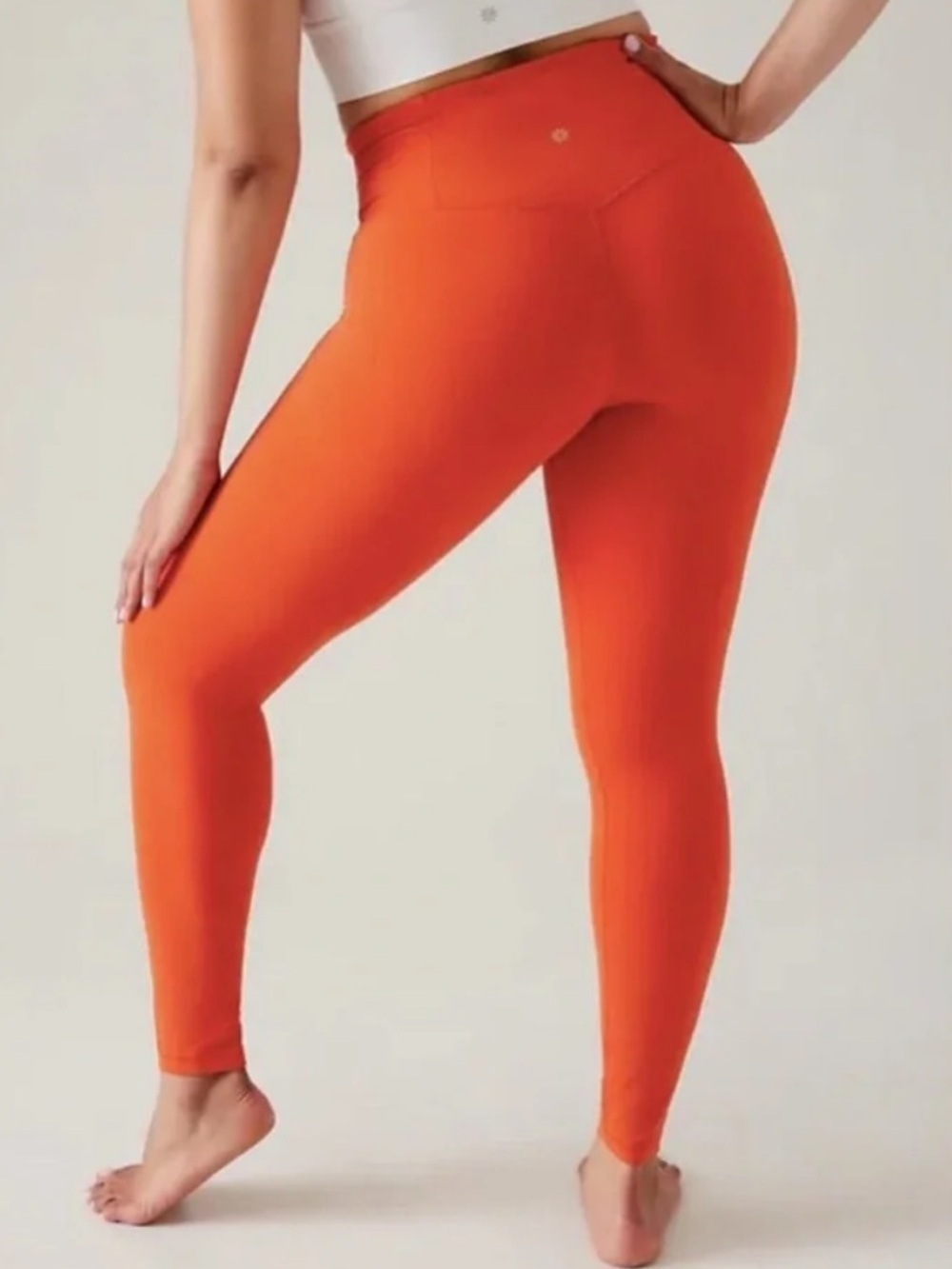 Athleta Ultra High Rise Elation Tight Leggings Pant Orange Activewear 1X NWT